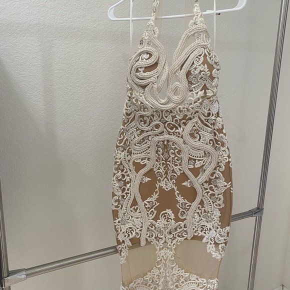 GALANNI EUDORA MIDI DRESS CREAM/NUDE - Picture 4 of 17